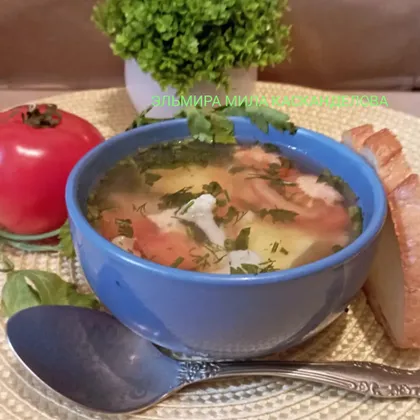 Суп с цветной капустой на курином бульоне