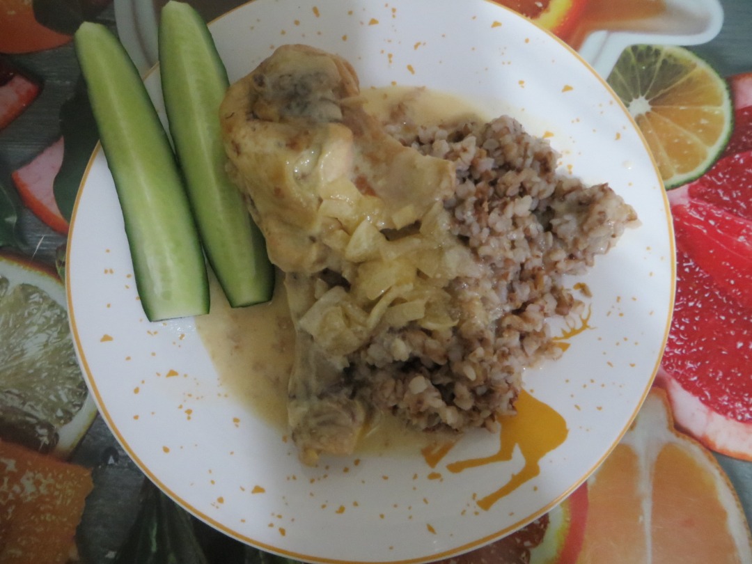 Куриные ножки в сметане