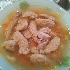 Куриный суп с овсяными клёцками