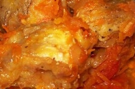 Рыба,тушёная с овощами