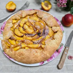 Творожная галета с персиками