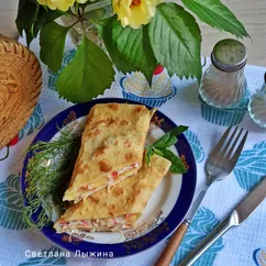 Лаваш с яйцом и сыром