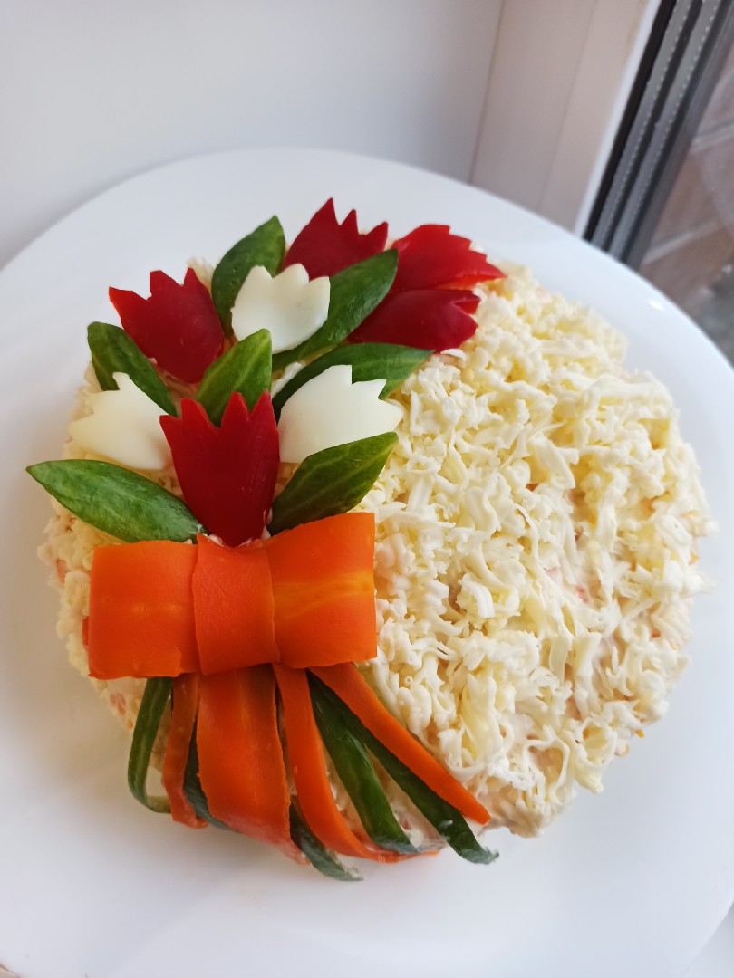 Салат с жареным луком