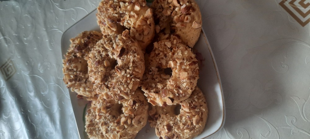 Песочные кольца с орехами