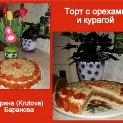 Торт с орехами и курагой "Чумачечная весна"