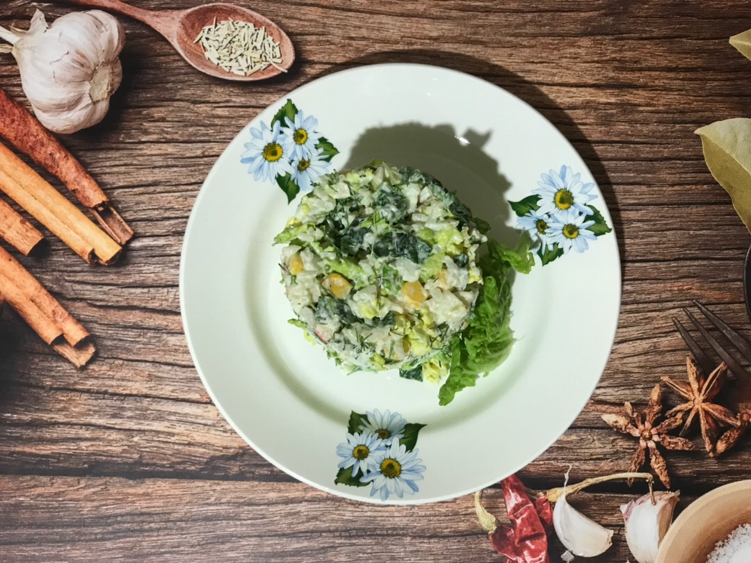 Крабовый салат с пекинской капустой