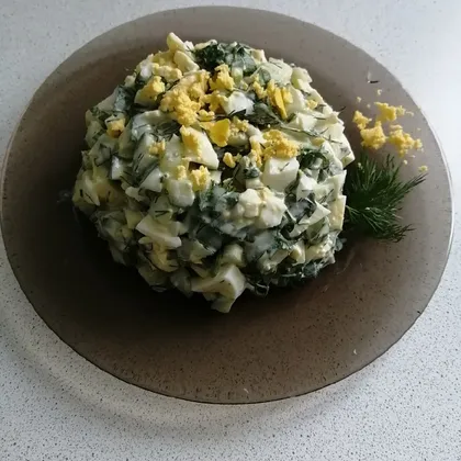 Салат с яйцом и огурцом