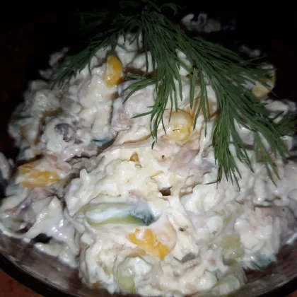 Наивкуснейший салат куриный с ананасами