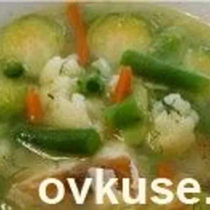 Овощной постный суп с рыбой