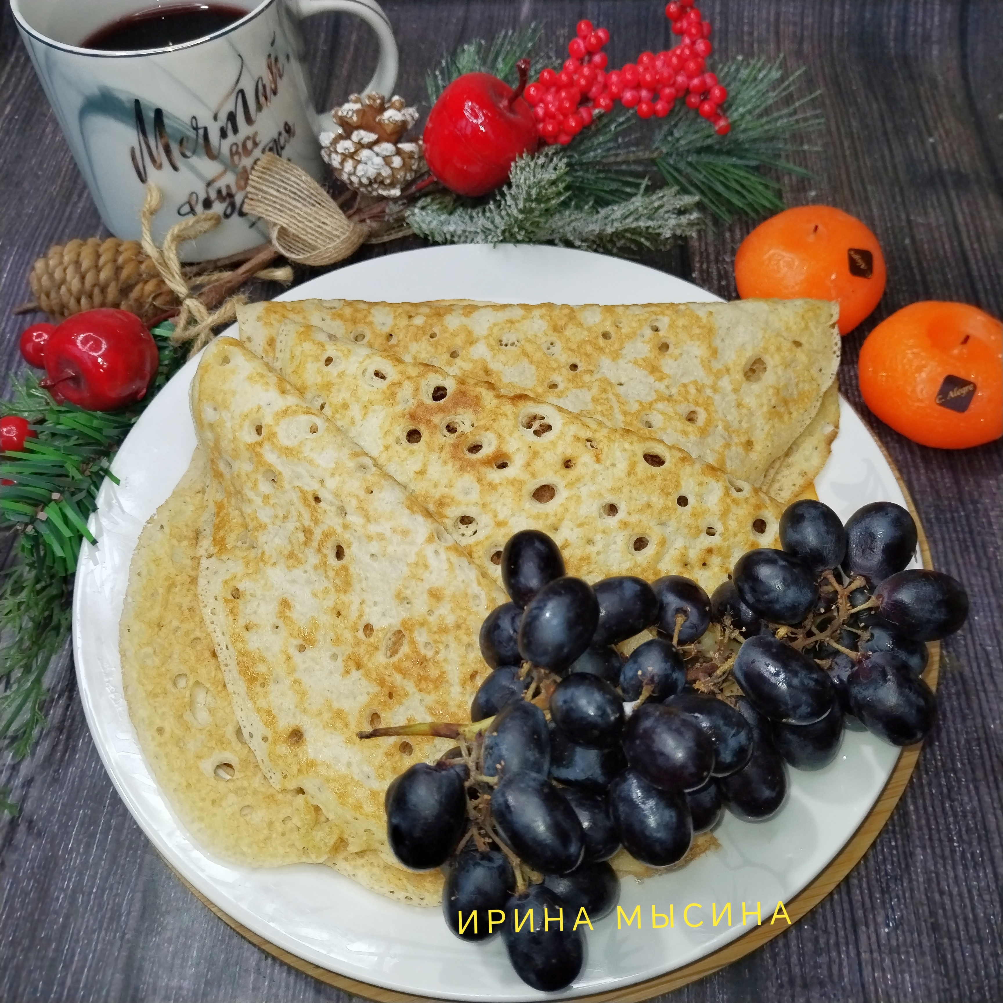 Блинчики на кефире и кипятке