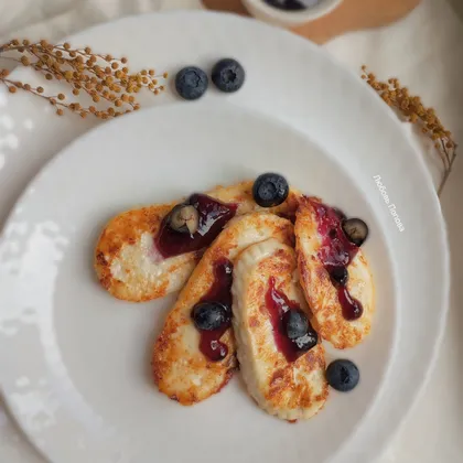Жареный Адыгейский сыр с джемом