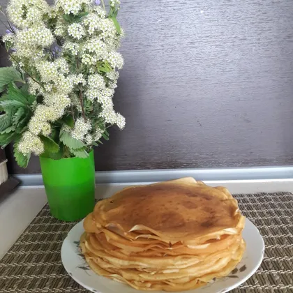 Тонкие блинчинки на завтрак 🥞☕🍬