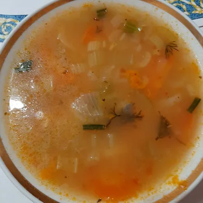 Рисовый суп с сельдереем