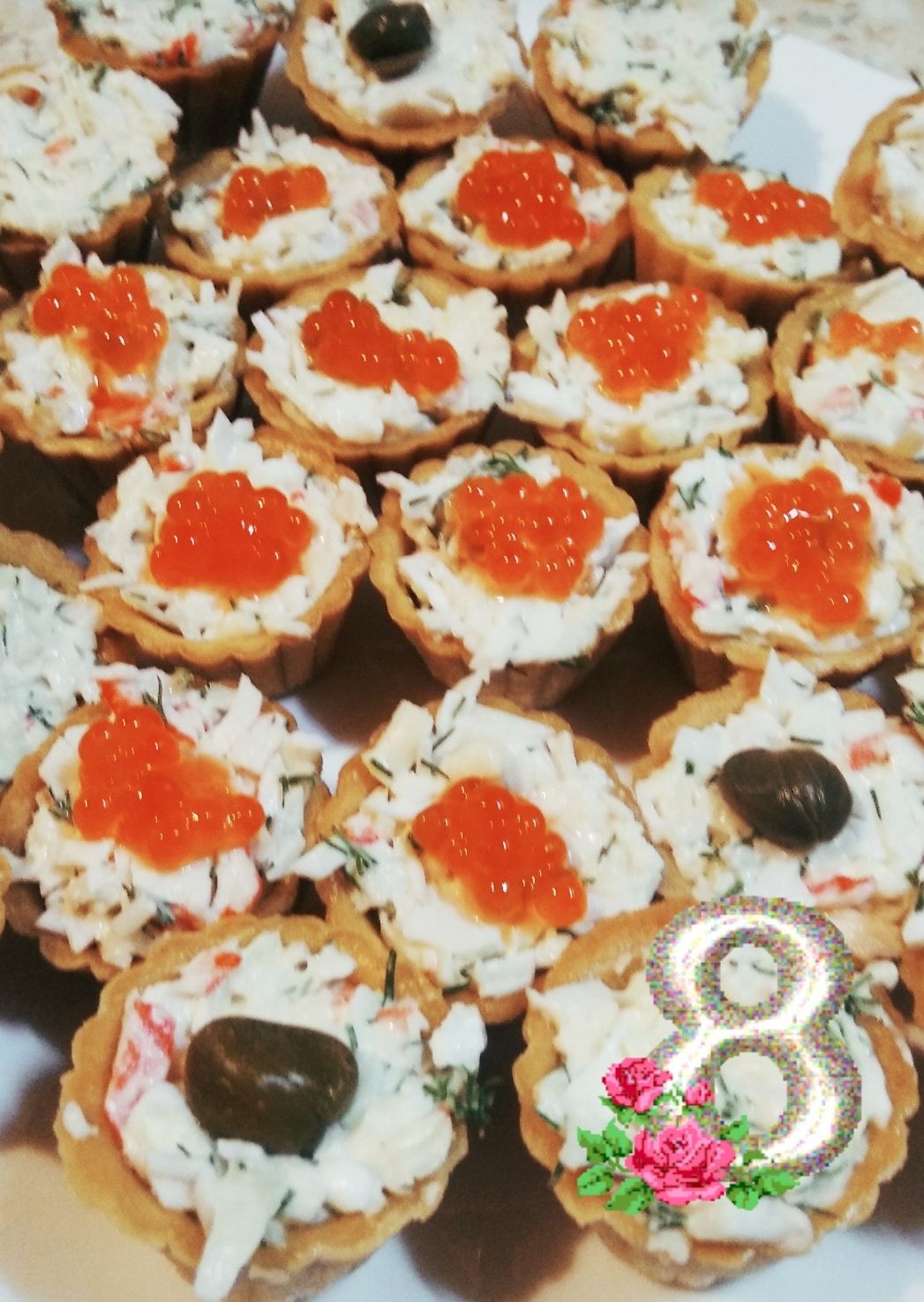 Тарталетки к 8 марта.🌷