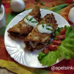 Бризоль с шампиньонами и сыром. #Чемпионатмира #Франция