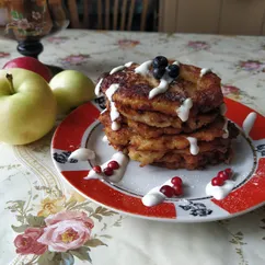 Яблочные оладушки 🍎🥞🍏