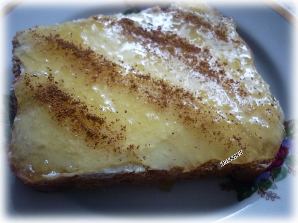 Бутерброд с маслом, мёдом и корицей #спас