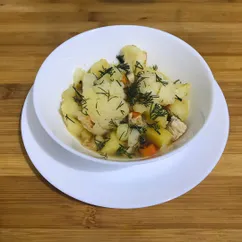 Овощное рагу с курицей