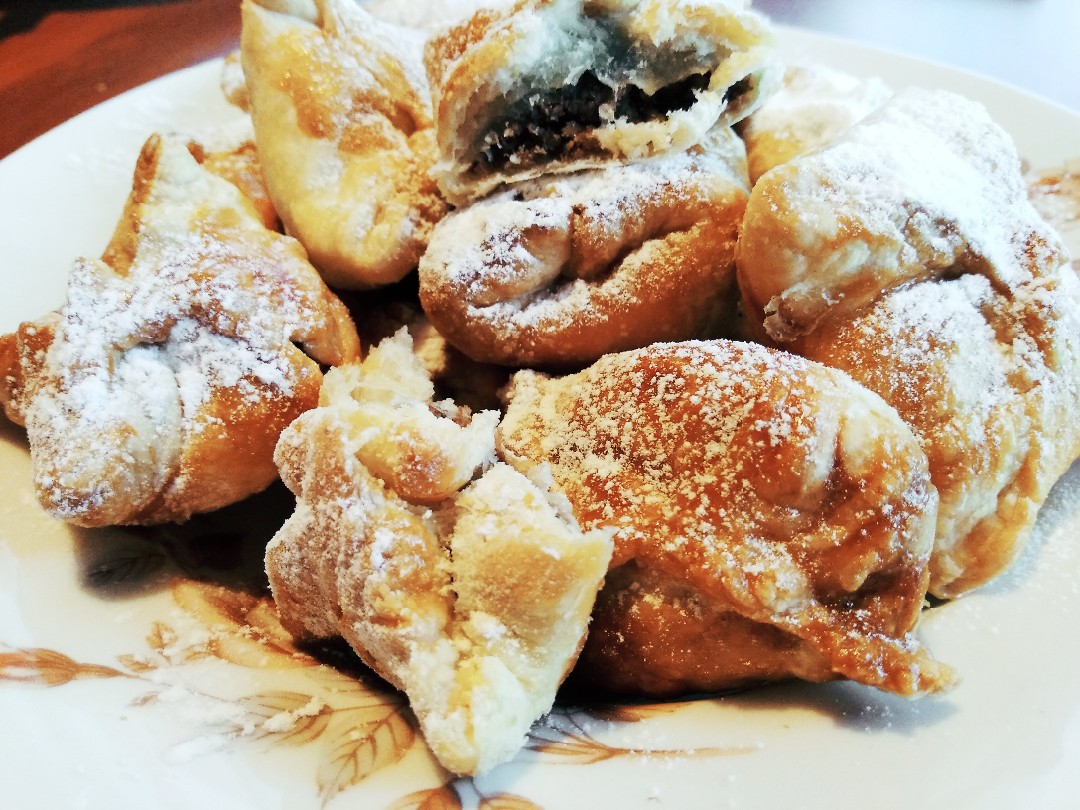 Конвертики с шоколадной пастой