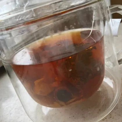 Мандариновый чай с корицей и мёдом