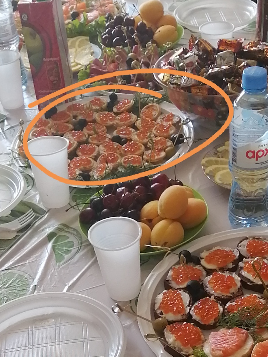 Тарталетки с печенью трески
