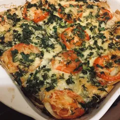 Слоёный пирог из лаваша с индейкой 🥧