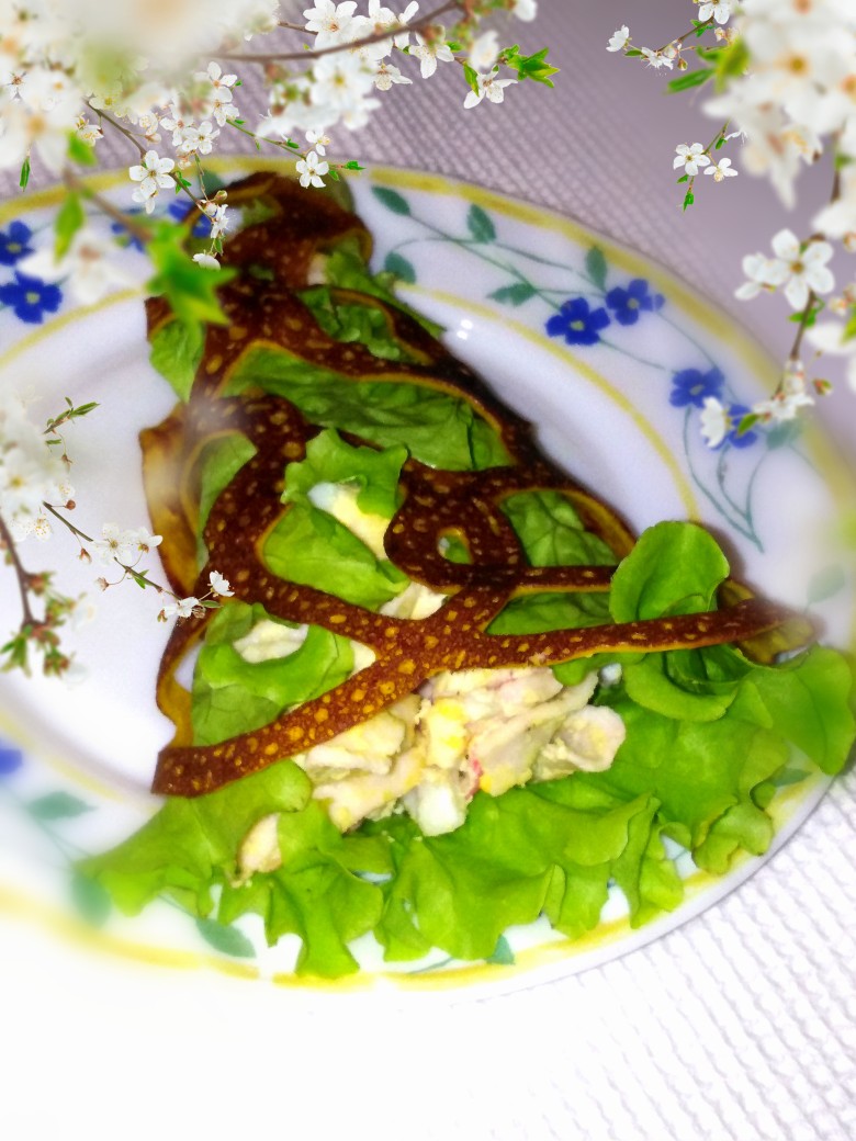 Кружевные блины с начинкой