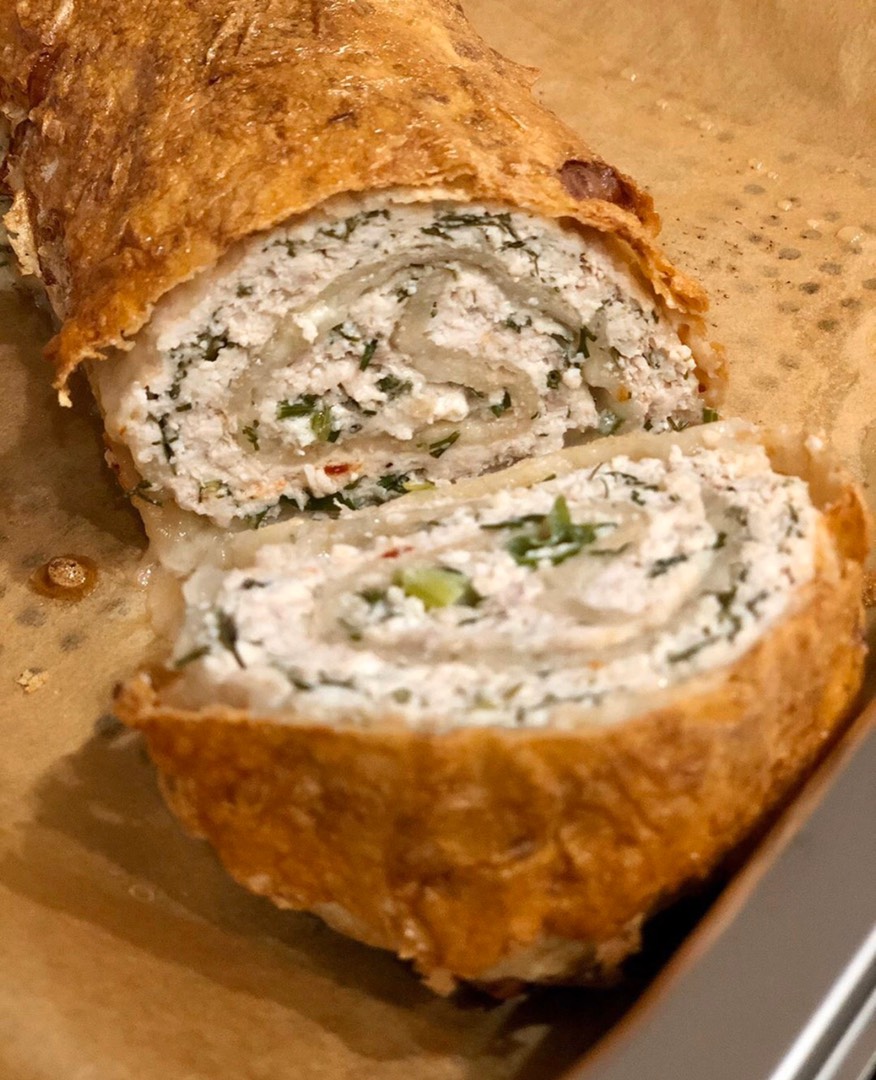 Куриный рулет в лаваше