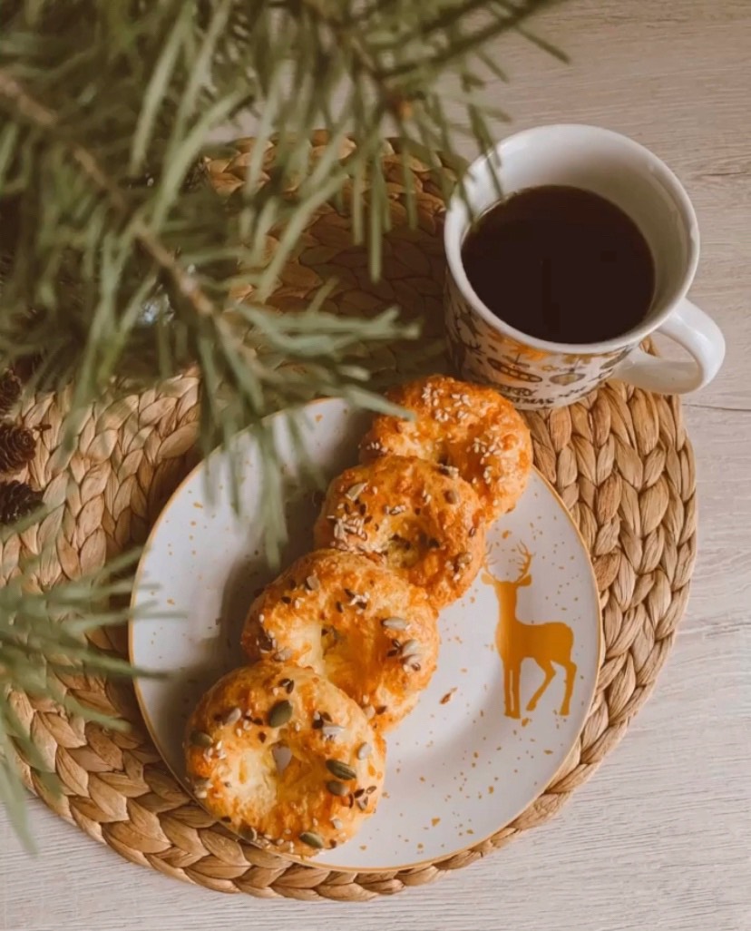 Творожные бублики с сыром 🧀