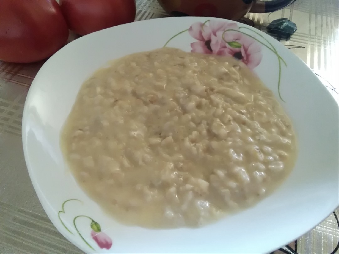 Овсяная каша на воде с сыром Чеддер