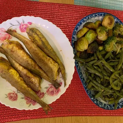 Легкий ужин 🥘. Рыба с овощами