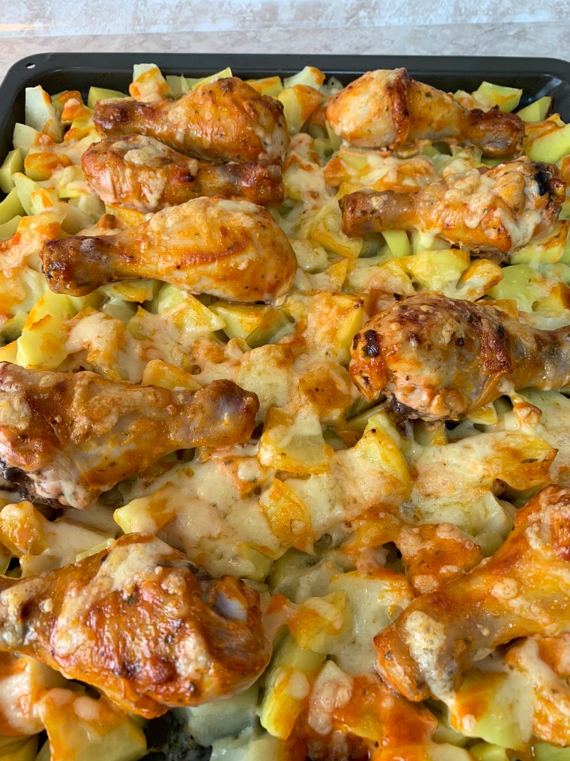 Картошка с ножками с соусом терияки