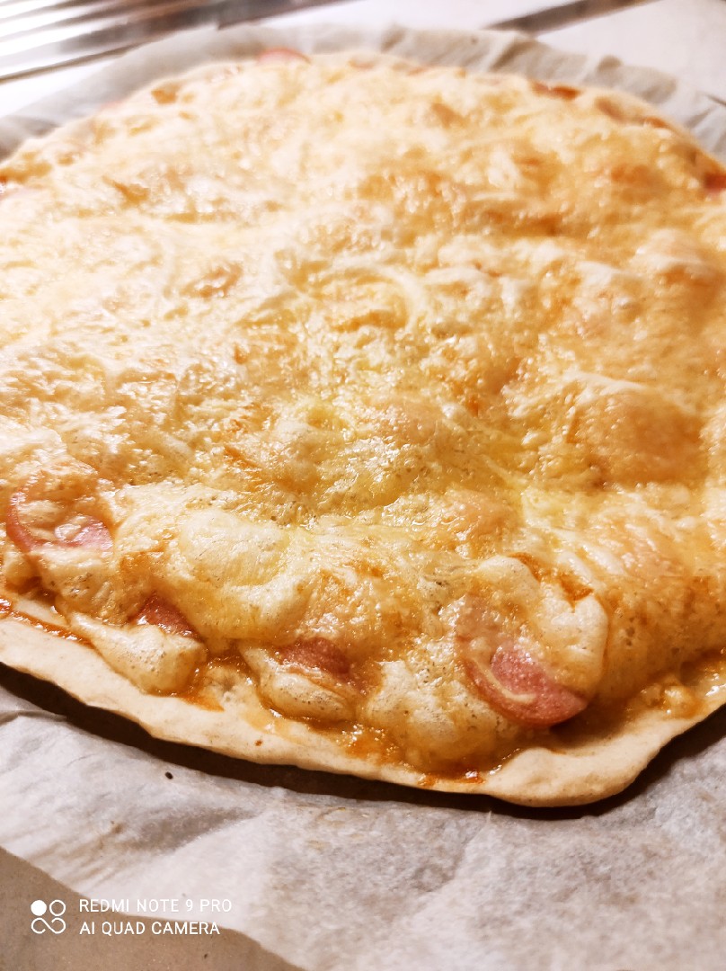 Тонкое бездрожжевое тесто на пиццу