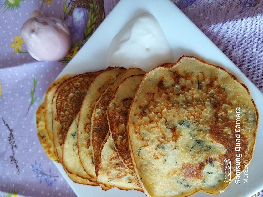 Оладушки с сыром и укропом