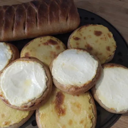 Шаньги с картофелем и творогом и пирог с тушёной капустой