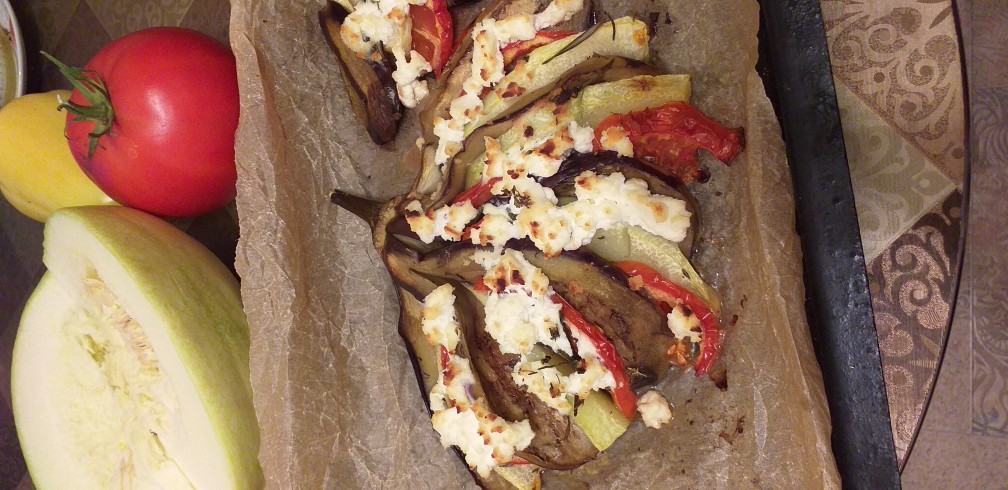 Запеченный баклажан с рикоттой