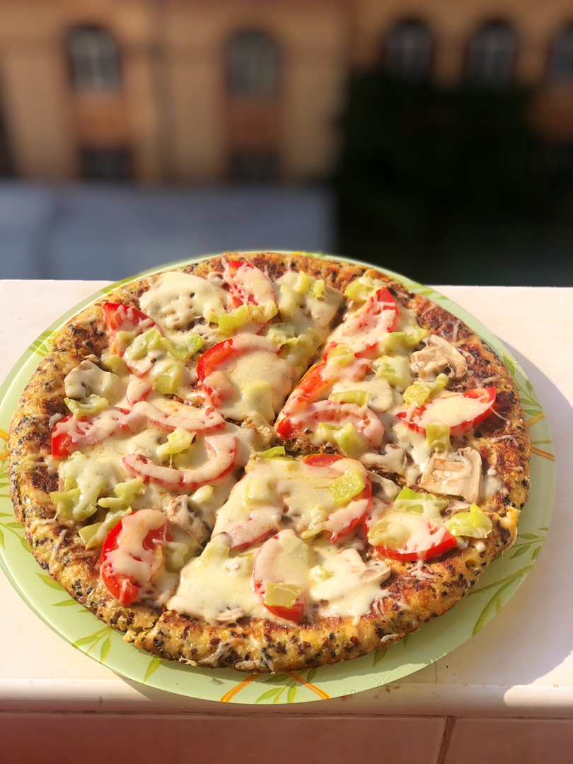 ПП пицца 🍕 из цукини и куриного филе