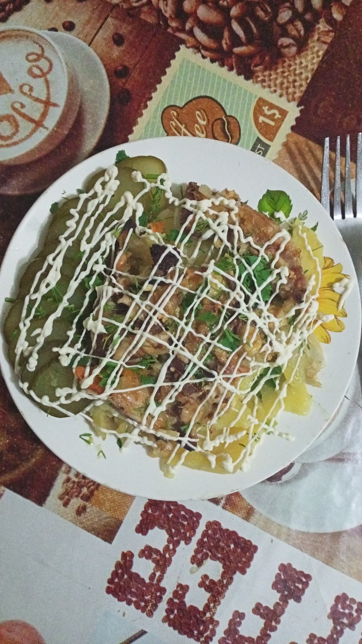 Картошка запечённая с мясом свинины - "Пальчики оближешь!"