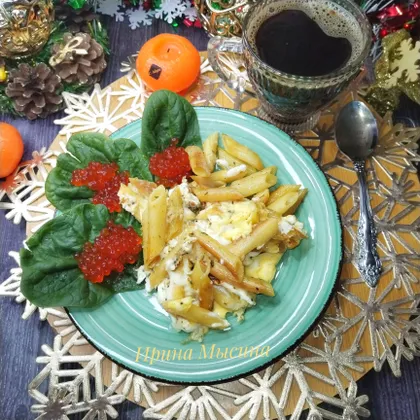 Жареные макароны с яйцами