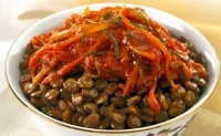 Каша из чечевицы постная «По-южному»