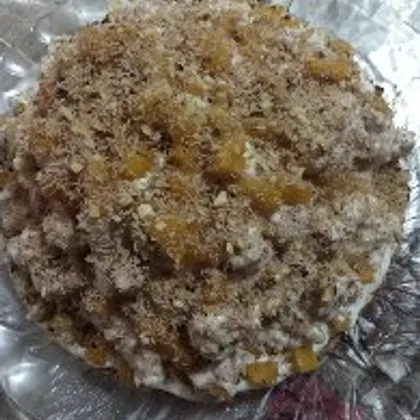 Торт Панчо с персиками и грецким орехом