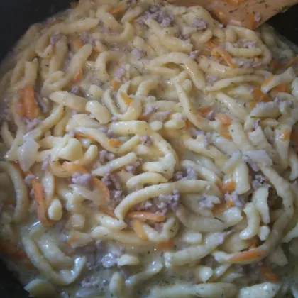 Spätzle с фаршем