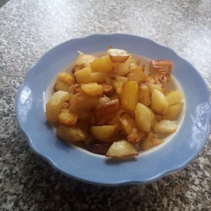 Картофель жареный на сале