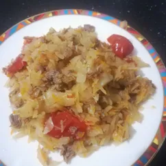 Тушеная капуста с мясом