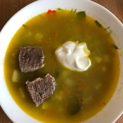 Суп с зелёным горохом