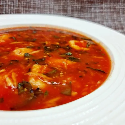 Томатный суп с сырными клёцками по-царицынски