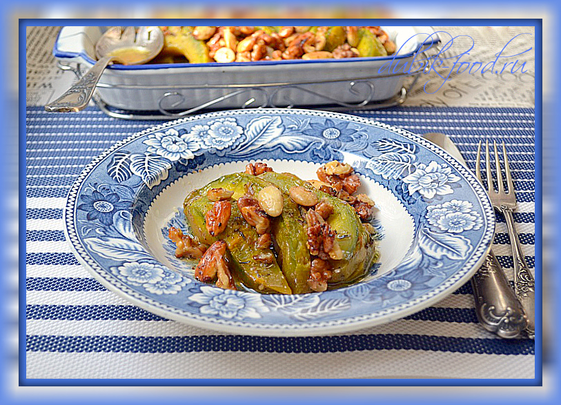 Тыква с медом и орехами