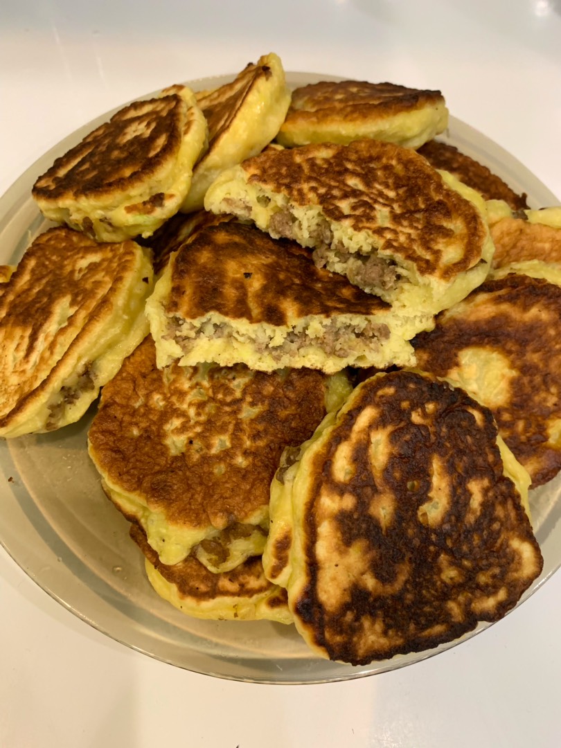 Кабачковые оладьи с фаршем