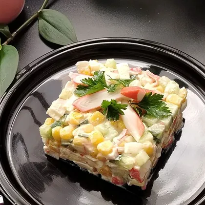 Крабовый салат с огурцом