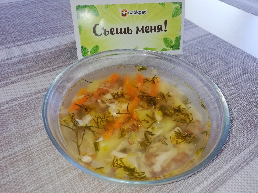 Гречневый суп без мяса